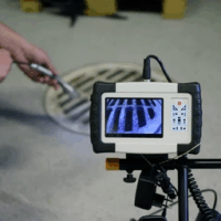 man-start-using-sewer-inspection-260nw-1183190608